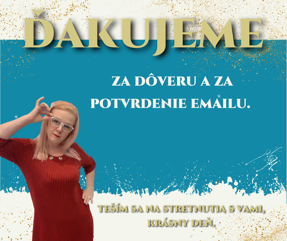Ďakovačka za potvrdenie emailu