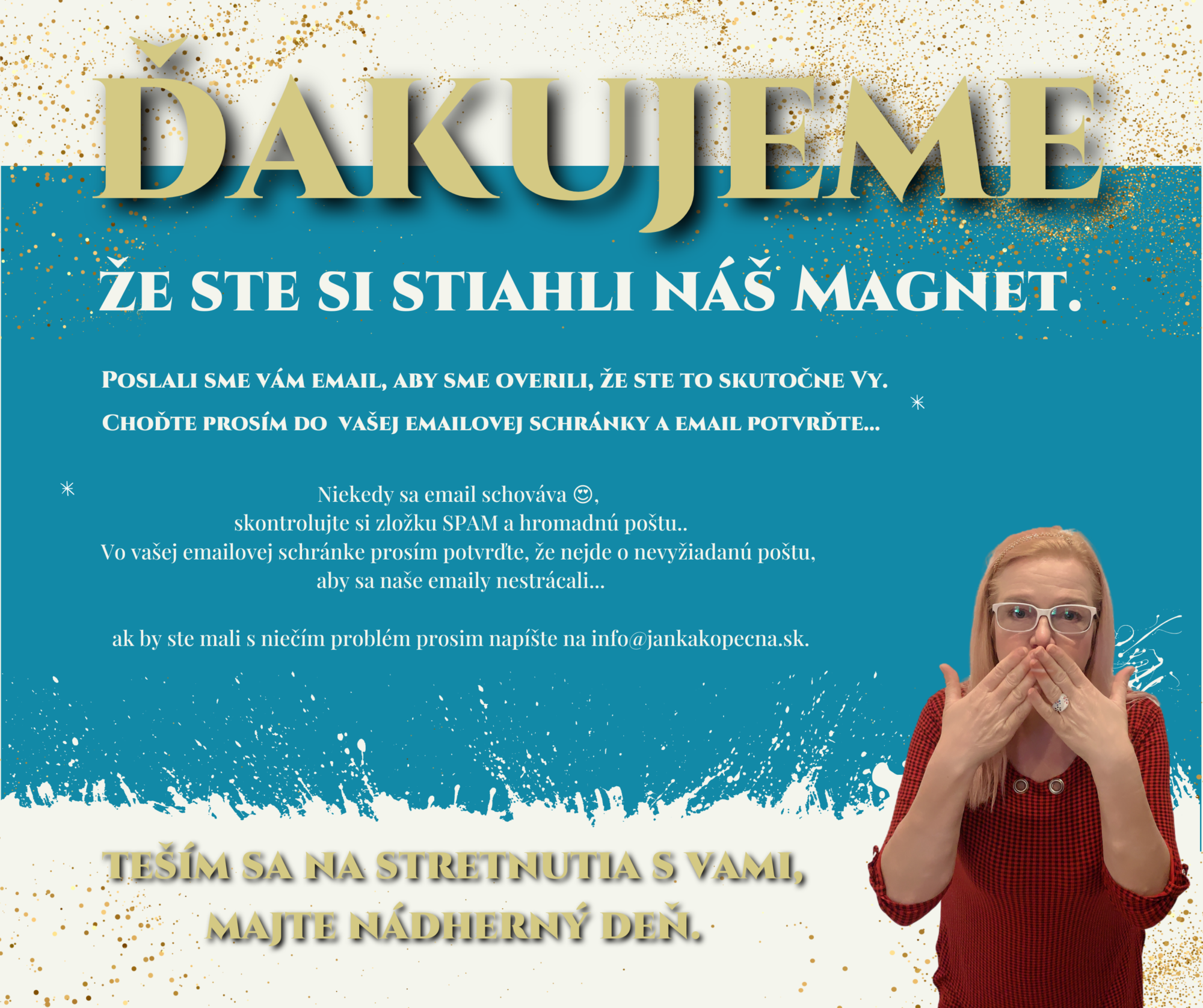 Ďakovačka za magnet